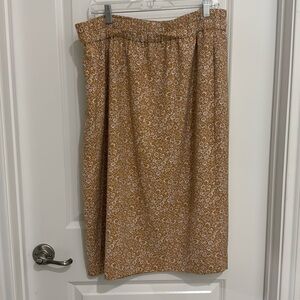 J Crew mustard yellow midi skirt